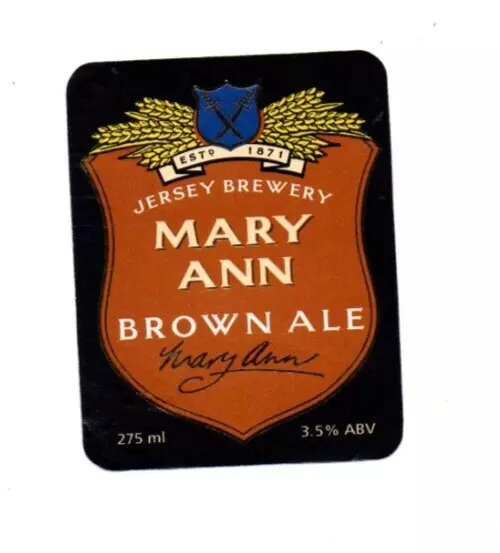 Jersey - Beer Label -Jersey Brewery, St. Helier - Mary Ann Brown Ale