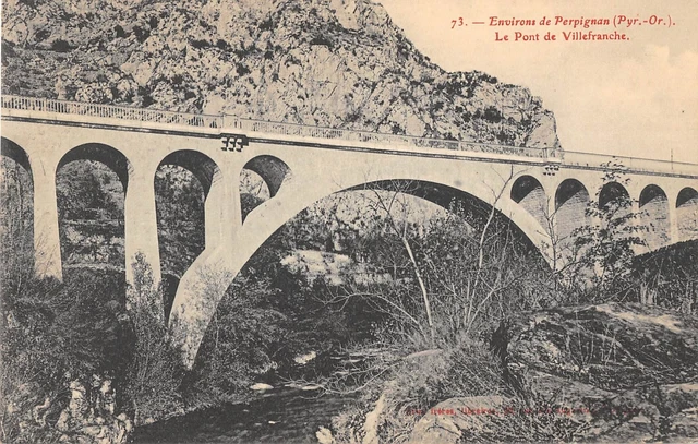 Cpa 66 Env.de Perpignan Le Pont De Villefranche
