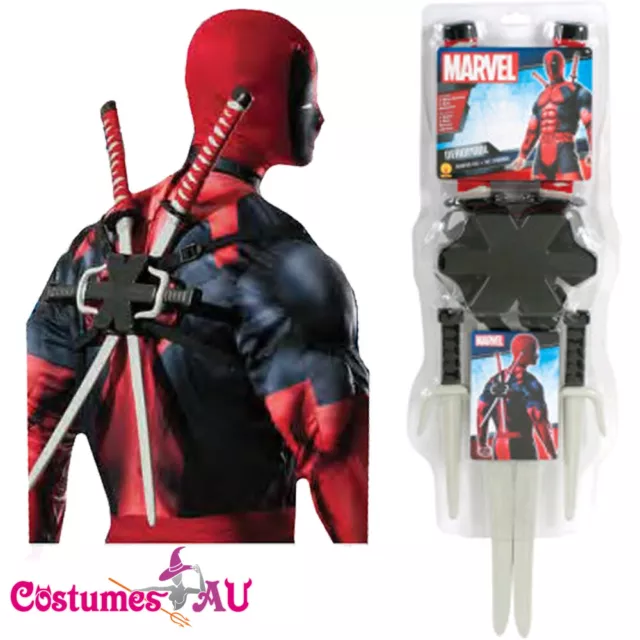 Deadpool Weapon Xmen Kit Japanese Ninja Marvel Katana Sais Sword Pack Costume