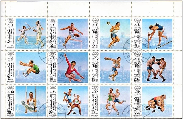 Bloc Timbre Emirats Arabes Unis 1972, Ras Al Khaima, JO Munich, Or, MNH