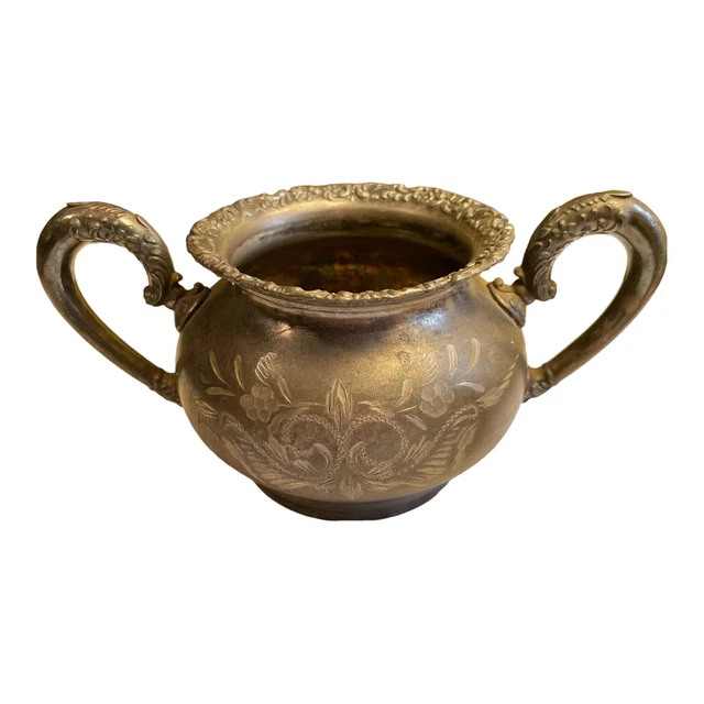Vintage Van Berch Silver Plated Sugar Bowl 468