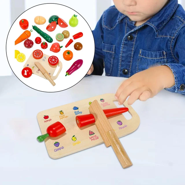 Activity Board Cuisine Pour Enfants Accessoires Jouets, Bois Couper Les Fruits Et Legumes Jouets En B 44757252