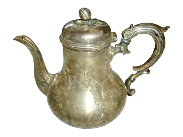 VICTORIAN ELKINGTON CO SILVER PLATE  TEAPOT COFFEE POT 8.5" Ornate