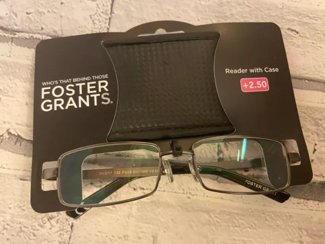 Foster Grant Reading Glasses  - Lightweight Frame RRP £29.99 - Readers with case