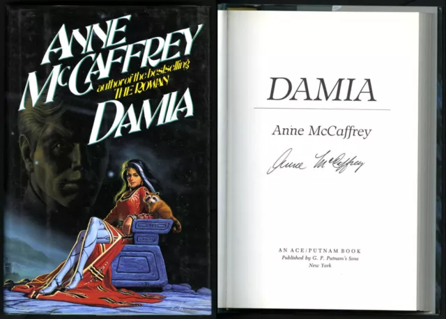 Anne McCaffrey SIGNED AUTOGRAPHED Damia HC 1st Edition 1st Print RARE The Rowan