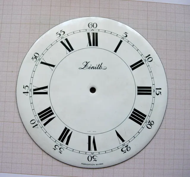 Cadran émail dial pendule Zenith horloge Uhr Clock lic ato dial 151 mm N°12