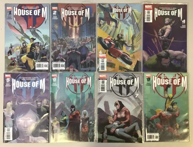 House of M #1-8 COMPLETE RUN Marvel 2005 2 3 4 5 6 7 HIGH GRADE NM-M