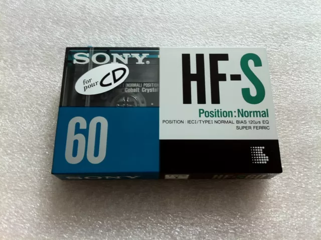 Sony HF-S 60 Vintage Audio Cassette Tape 1990 NEW Made in Italy