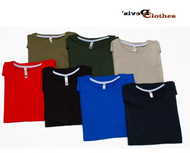 T-SHIRT UOMO DA LAVORO MANICA CORTA JRC MAGLIETTE 100% Cotone MEZZE MANICHE