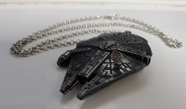 STAR WARS Millennium Falcon Silver Necklace Sci Fi Darth Vader Retro Steam Punk