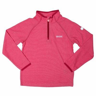 Girl's Regatta Junior Loco Half Zip Pullover Fleece in Pink