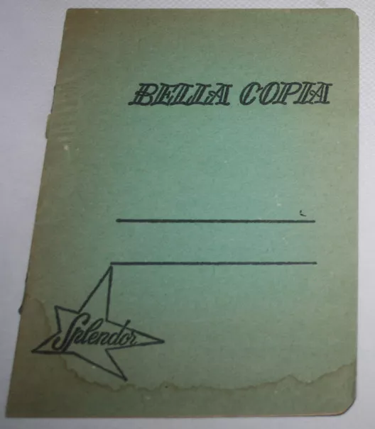 Antiguo Cuaderno Escolar Sin Usar, Bella Copia Splendor Con Tablas, Años 60, 1ªu