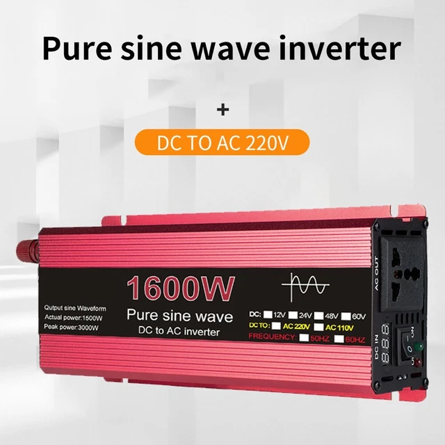 Reiner Sinuswellenwechselrichter, 12 V Eingang AC220V Ausgang/Auto Solar Windene