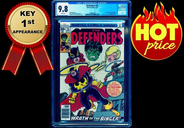 DEFENDERS 51 CGC 9.8 WP  1st RINGER 💎EXTRA $25 OFF w any MARVEL TEAM-UP 65