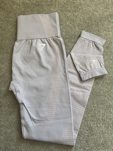 Leggings Gymshark Vital Seamless 2.0 Pietra di Luna Blu Marle Taglia Media NUOVI COME