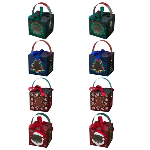 8 Pcs Boîte À Bonbons Portative Sacs De Collation Noël Cadeaux Pour Enfants