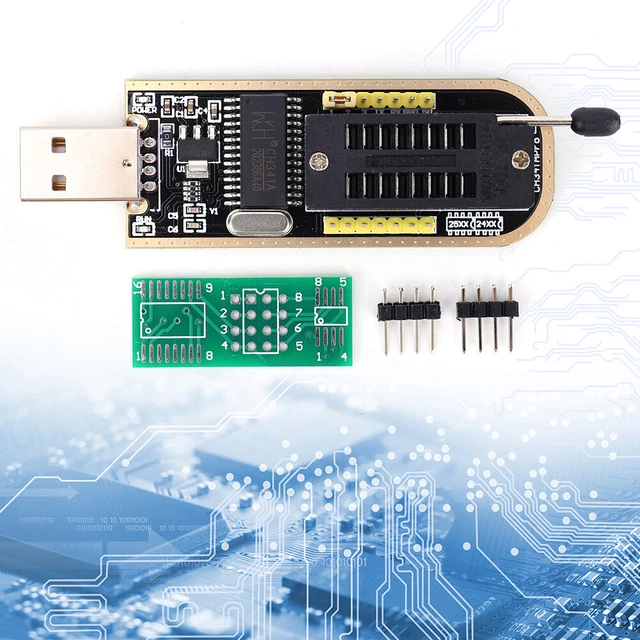 CH341A 24 25 Series USB Programmer 8 PIN/16PIN EEPROM Flash BIOS USB ...
