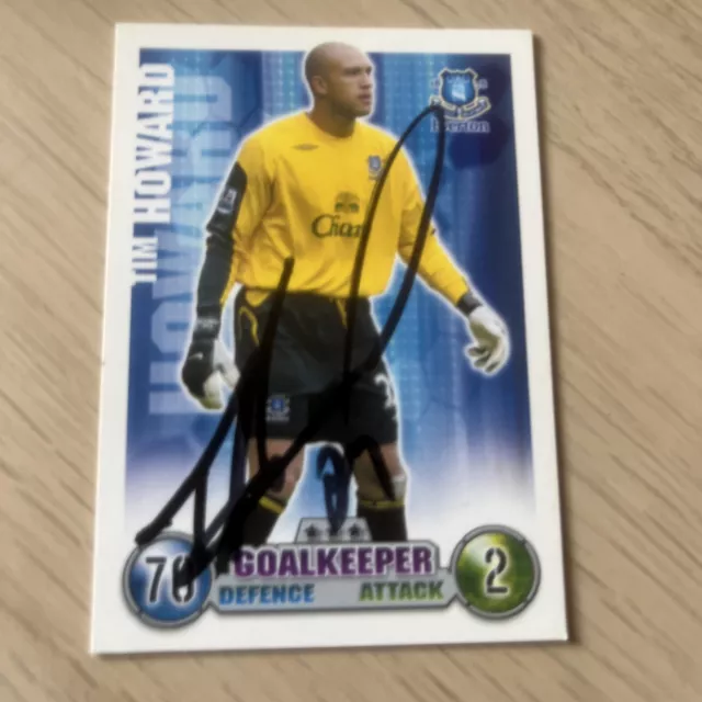 TIM HOWARD EVERTON signed shoot out match attax card