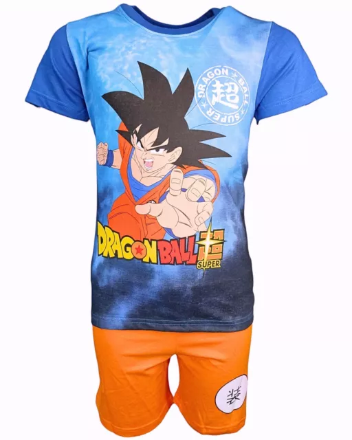 Schlafanzug kurz Dragon Ball - Kinder Sommer Pyjama Set Gr. 104 - 140 cm