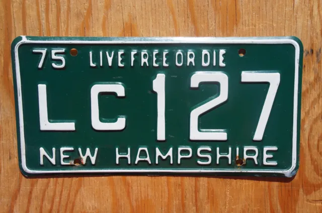 1975 New Hampshire License Plate # LC 127