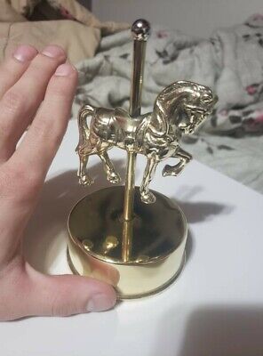 antique brass horse post topper 3