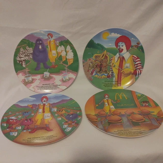 VINTAGE 1989 RONALD McDonald's 9" Collector Plates set of 4 24.99