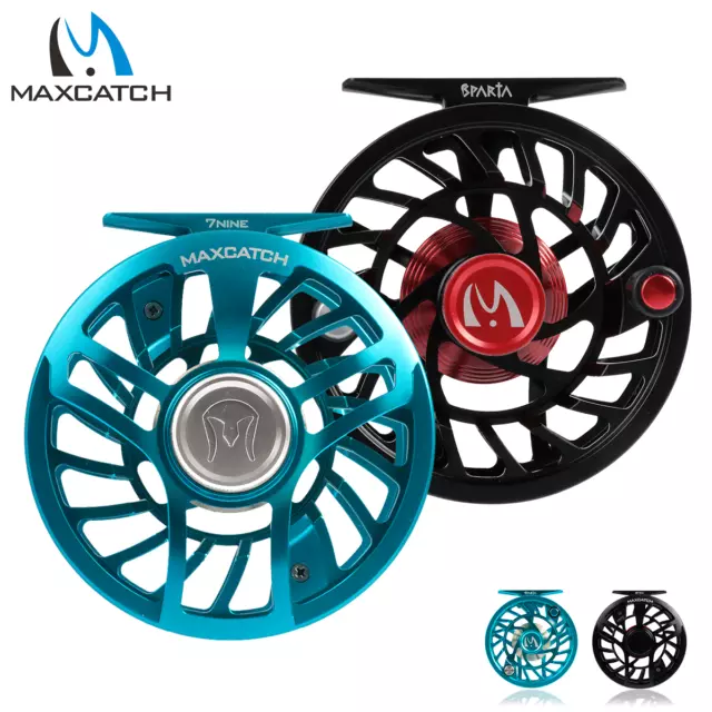 MAXCATCH SPARTA SALTWATER Waterproof Fly Fishing Reel 7-10WT Fully Sealed  Drag $172.00 - PicClick