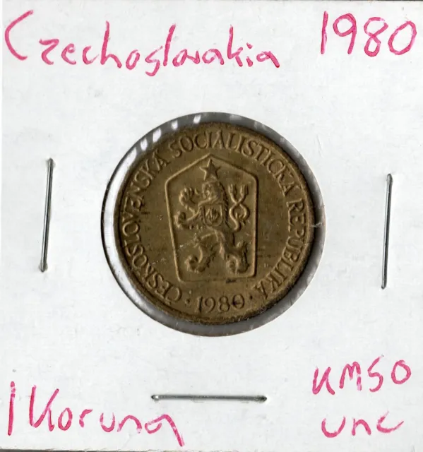 Coin Czechoslovakia 1 Koruna 1980 KM50