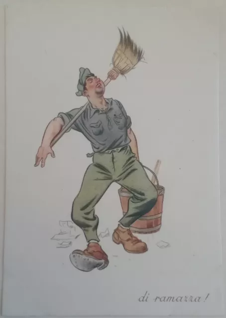 Cartolina "Di Ramazza" Unione Militare Regio Esercito Soldato Propaganda