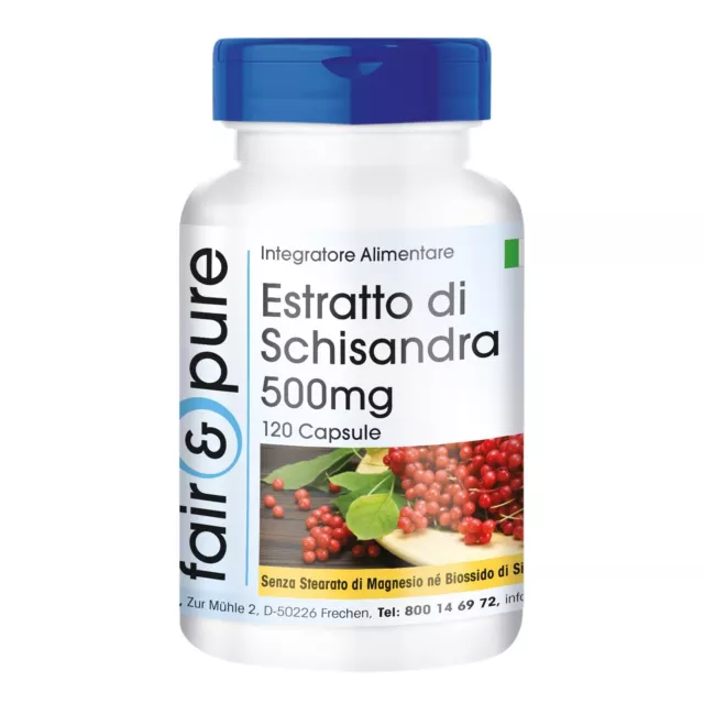 Estratto di Schisandra 500 mg - 9% schisandrina - vegan | fair&pure