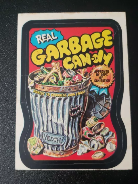 1976 Topps Wacky Packages Series 16 REAL GARBAGE CANdy Rare Error NO COPYRIGHT