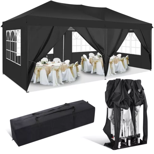 Pavillon 3x6m/ 3x3m Faltpavillon Wasserdicht Gartenzelt Partyzelt Popup Festzelt 2