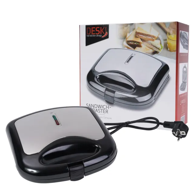 Deski Sandwich-Maker 750W Sandwich-Toaster Kontroll-Leuchte Panini Elektro-Grill