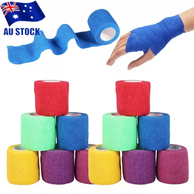 4.5M Sport Self Adhesive Elastic Bandage Wrap Care First Aid Medical Gauze Tape