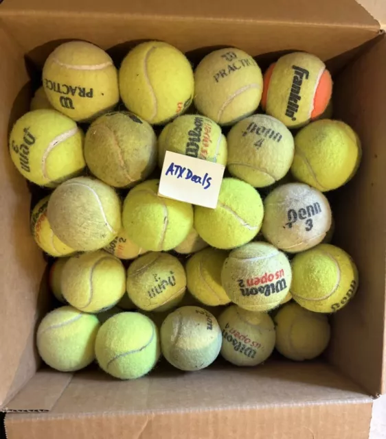 40 or 100 Used Name Brand Tennis Balls Great for Practice or Dog Toys!