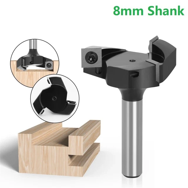 Per bit router per riappiattimento e appiattimento pannelli di legno con gambo 8 mm