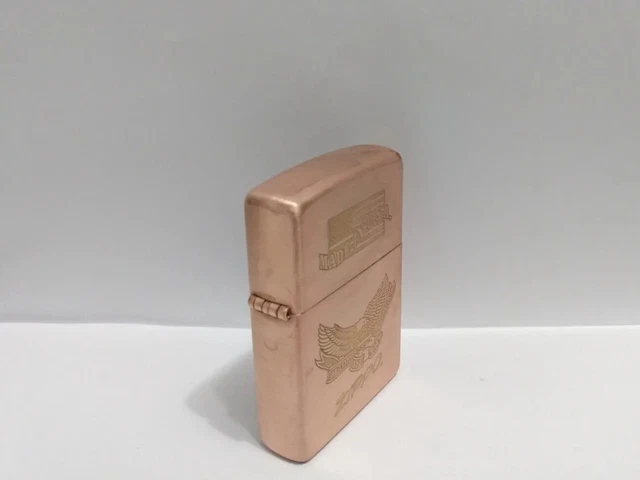 Zippo 2005 USA Eagle Copper ColorBrass Case No Insert No Box Read 2