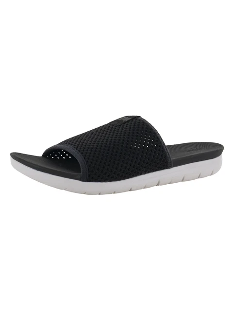 Fitflop Womens Airmesh Slide Pool Sandal Shoes, Black, US 6
