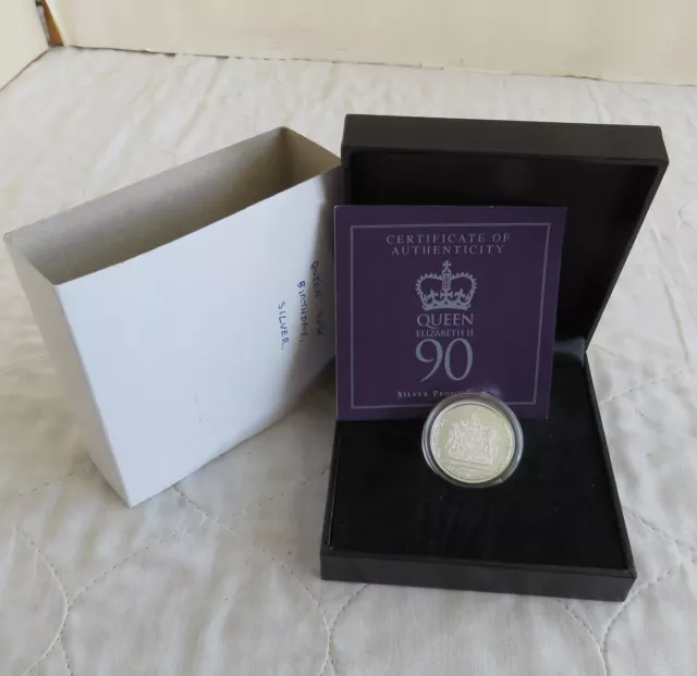 COOK ISLANDS 2016 QEII 90th BIRTHDAY .999 SILVER PROOF ONE DOLLAR - complete