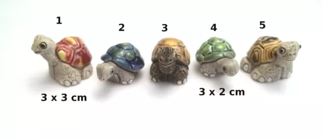 Tortue en céramique 5 couleurs au choix, turtle, schildpad Gtp16-20