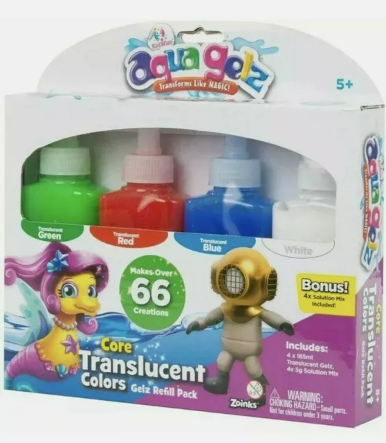 Aqua Gelz Core Translucent Colors Refill Pack. 66 Creations Squishy Creations :