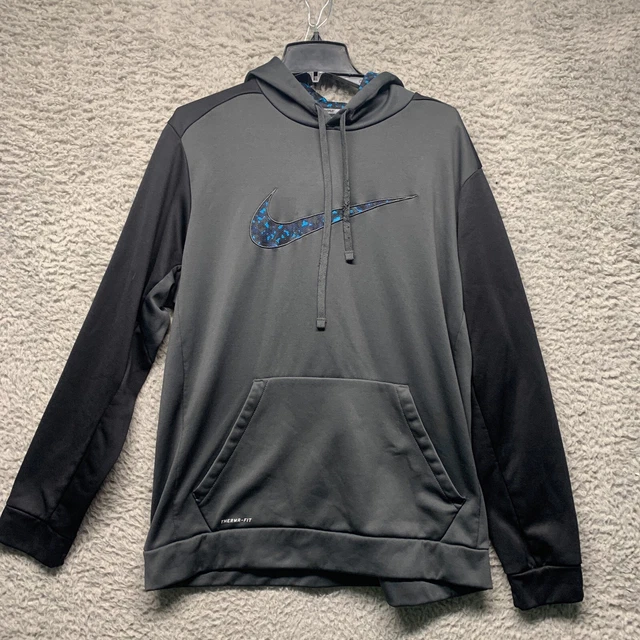 Nike Mens Therma-Fit Hoodie Jacket Black Pullover Long Sleeve  Size XL