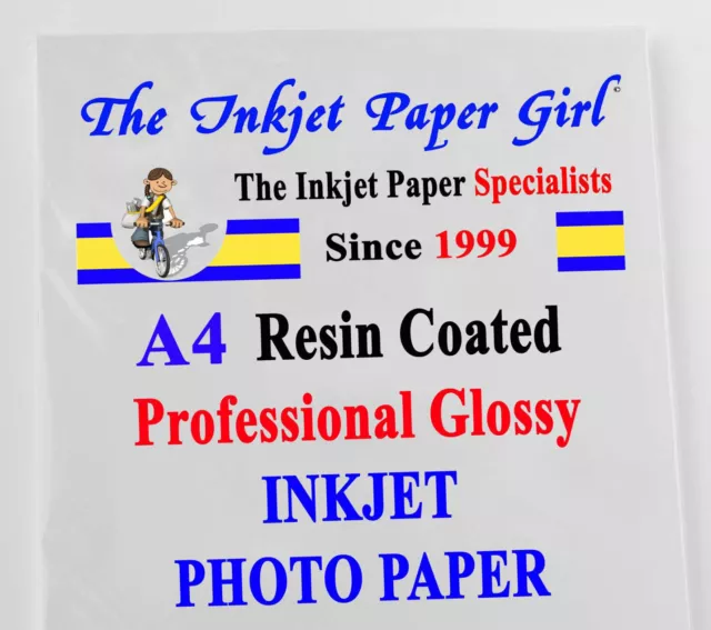 A4 260g Resin Coated Glossy Surface Textured Wove Inkjet Photo Paper 20 Sheets