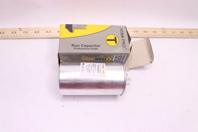 Titan Pro Round Dual Run Motor Capacitor 60/5 MFD/UF 440/370 Volts