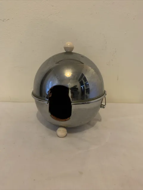 Vintage Teapot Warmer Cosy 1950s Chrome Plated INSULATED Tea Pot Cover