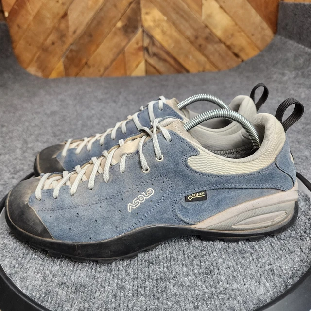 ASOLO SHIVER GV GTX Mens 11 Blue Suede GORE TEX Hiking Approach Shoes Sneakers 49.97 PicClick