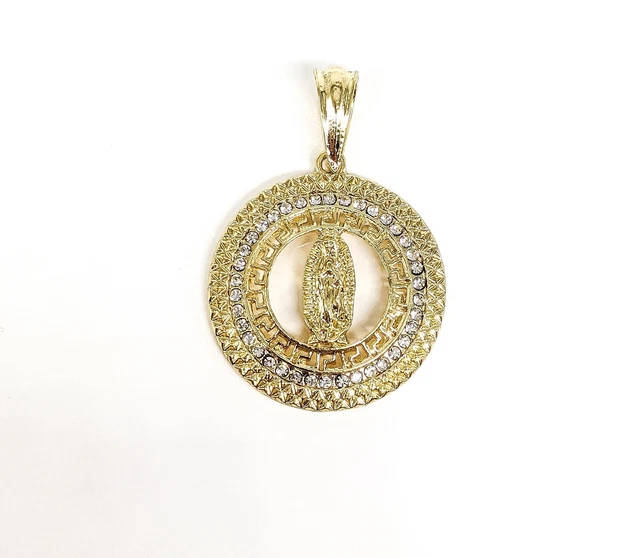 Gold Plated My Lady Virgin Mary Pendant Oro Laminado Virgen de Guadalupe Medalla