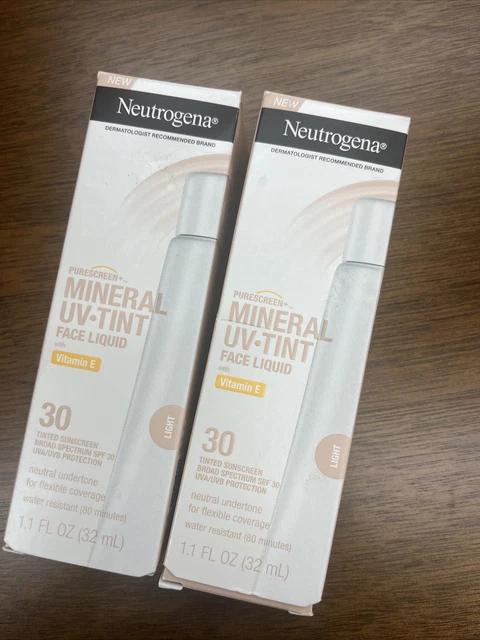 Neutrogena Purescreen Mineral UV Tint Face Liquid SPF 30 # LIGHT Exp 3/25 X2