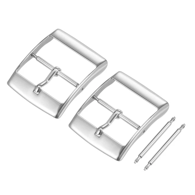 Orologio Cinturino Chiusura,2pz Argento PVD Fibbia,per 22mm con 2pz Molla Barra