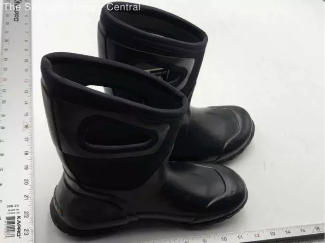 Bogs Womens Hampton 71782-001 Black Pull-On Mid-Calf Rain Boots Size 7